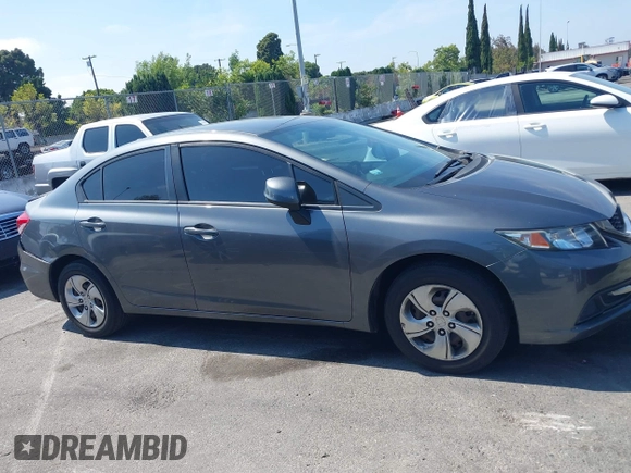 2013 Honda Civic LX with VIN 19XFB2F55DE252598, listed as a IAAI auction lot 42490248 with 115,550 mi miles and . Bid and sale history available at DreamBid. Image 13.