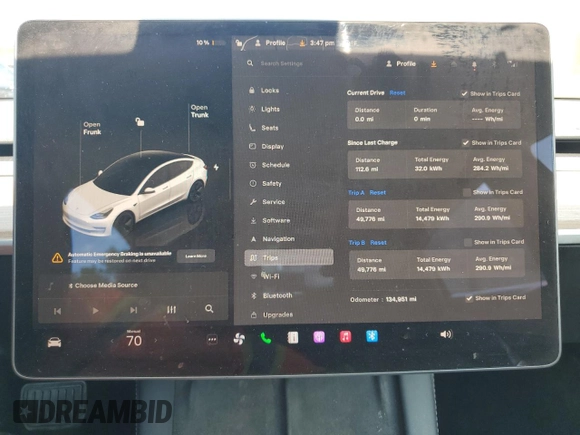 2023 Tesla Model 3 с VIN 5YJ3E1EA7PF447006, выставлен на аукционе Copart как лот 62788355 с пробегом 134 951 миль миль и Чистый • Clean title. История ставок и продаж доступна на DreamBid. Изображение 9.