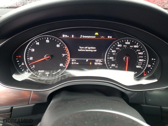 2018 Audi A7 Prestige with VIN WAU23AFC5JN062745, listed as a Copart auction lot 76897093 with 55,743 mi miles and Salvage Title. Bid and sale history available at carsss.com. Image 9.
