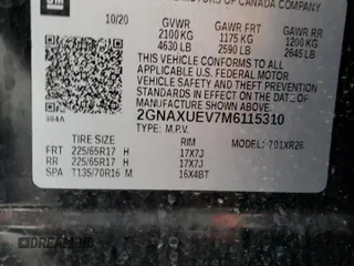 2021 Chevrolet Equinox LT z VIN 2GNAXUEV7M6115310, wystawiony jako Copart lot #55659285 z przebiegiem 108 976 mil mil oraz Czysty tytuł • Clean title. Historia ofert i sprzedaży dostępna na DreamBid. Obrazek 13.