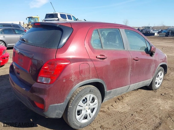 2017 Chevrolet Trax LS with VIN 3GNCJKSB5HL223466, listed as a IAAI auction lot 41766106 with 82,875 mi miles. Bid and sale history available at carsss.com. Image 4.