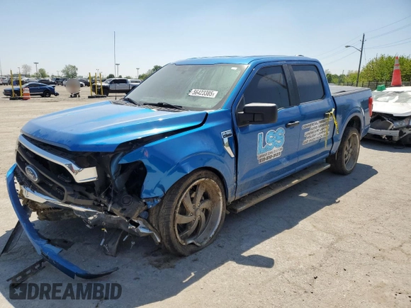 2021 Ford F-150 XL with VIN 1FTFW1E50MFA32128, listed as a Copart auction lot 56423385 with 88,965 mi miles and Salvage title. Bid and sale history available at DreamBid. Image 1.