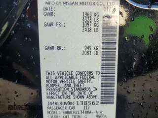 2019 Nissan Altima 2.5 SV with VIN 1N4BL4DV0KC138562, listed as a Copart auction lot 48052715 with 109,492 mi miles and Salvage Title. Bid and sale history available at carsss.com. Image 12.