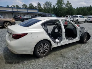 2021 Infiniti Q50 Luxe with VIN JN1EV7BP6MM700150, listed as a Copart auction lot 63423225 with Not provided miles and Salvage title. Bid and sale history available at DreamBid. Image 3.