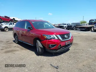 2018 Nissan Pathfinder SV with VIN 5N1DR2MM2JC640660, listed as a IAAI auction lot 41755834 with 76,801 mi miles and . Bid and sale history available at DreamBid. Image 6.