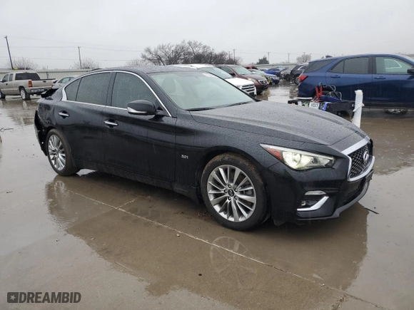 2020 Infiniti Q50 3.0t PURE with VIN JN1EV7AP8LM200815, listed as a Copart auction lot 87934935 with 76,493 mi miles and Salvage Title. Bid and sale history available at carsss.com. Image 4.