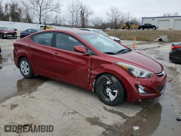2016 Hyundai Elantra SE with VIN 5NPDH4AE6GH665252, listed as a Copart auction lot 47751005 with 164,901 mi miles and Salvage Title. Bid and sale history available at carsss.com. Image 4.