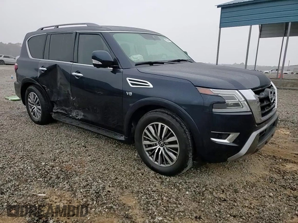 2021 Nissan Armada SL with VIN JN8AY2BC0M9147490, listed as a Copart auction lot 82825424 with 64,968 mi miles and Salvage Title. Bid and sale history available at carsss.com. Image 12.
