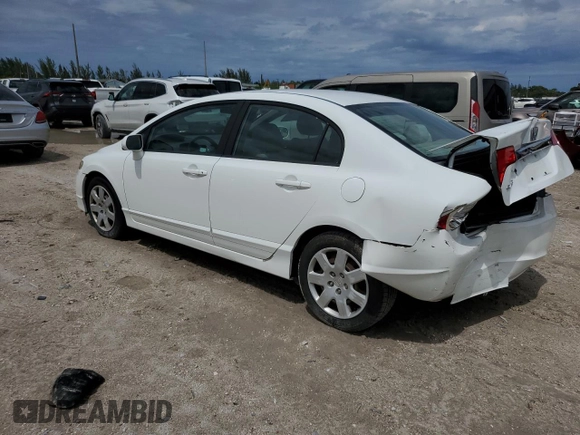 2011 Honda Civic LX with VIN 19XFA1F52BE009180, listed as a Copart auction lot 56288845 with 40,090 mi miles and Non Repairable. Bid and sale history available at DreamBid. Image 2.