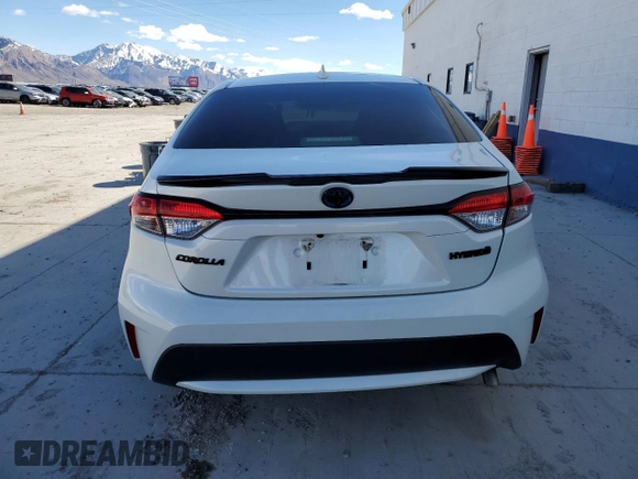 2021 Toyota Corolla Hybrid LE with VIN JTDEAMDE2MJ030570, listed as a Copart auction lot 50530625 with 80,249 mi miles and Salvage Title. Bid and sale history available at carsss.com. Image 6.