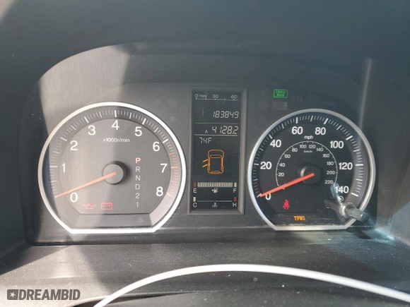 2009 Honda CR-V EX-L with VIN 5J6RE38709L015728, listed as a Copart auction lot 52943885 with 183,849 mi miles and Salvage Title. Bid and sale history available at carsss.com. Image 9.