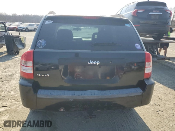 2007 Jeep Compass Sport with VIN 1J8FF47W07D217117, listed as a Copart auction lot 43633575 with 131,936 mi miles and Salvage Title. Bid and sale history available at carsss.com. Image 6.