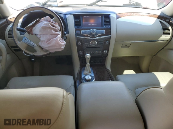 2016 Infiniti QX80 with VIN JN8AZ2NE6G9125444, listed as a Copart auction lot 68995944 with 75,093 mi miles and Salvage Title. Bid and sale history available at carsss.com. Image 8.