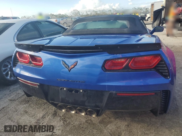 2019 Chevrolet Corvette Grand Sport 2LT with VIN 1G1YY3D77K5122132, listed as a Copart auction lot 75643214 with 0 mi miles and Non Repairable. Bid and sale history available at carsss.com. Image 6.