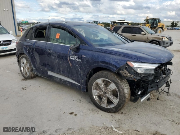 2024 Audi Q4 e-tron Premium Plus with VIN WA1LUBFZ5RP055903, listed as a Copart auction lot 86577254 with 0 mi miles and Non Repairable. Bid and sale history available at carsss.com. Image 4.