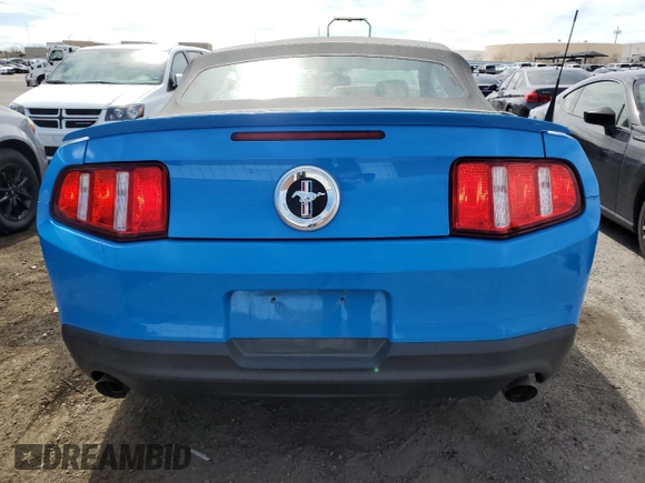 2011 Ford Mustang V6 with VIN 1ZVBP8EM1B5109049, listed as a Copart auction lot 50983205 with 96,485 mi miles and Salvage Title. Bid and sale history available at carsss.com. Image 6.