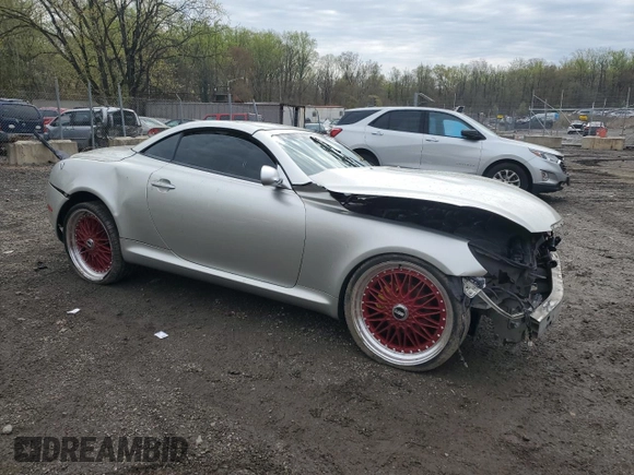 2003 Lexus SC 430 with VIN JTHFN48Y130040197, listed as a Copart auction lot 52257545 with Not Provided miles and Salvage Title. Bid and sale history available at DreamBid. Image 4.