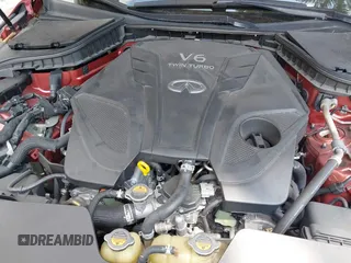 2022 Infiniti Q50 Red Sport 400 with VIN JN1FV7DP0NM370170, listed as a IAAI auction lot 41879005 with 29,272 mi miles and . Bid and sale history available at DreamBid. Image 10.