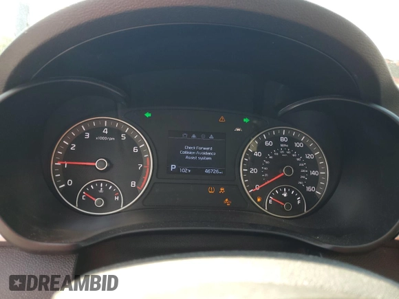 2019 Kia Optima LX with VIN 5XXGT4L30KG348465, listed as a Copart auction lot 58357645 with 46,726 mi miles and Salvage title. Bid and sale history available at DreamBid. Image 9.
