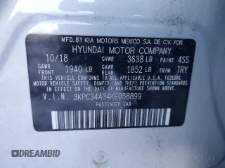 2019 Hyundai Accent Limited with VIN 3KPC34A34KE058899, listed as a Copart auction lot 86019664 with 64,079 mi miles and Salvage Title. Bid and sale history available at carsss.com. Image 14.