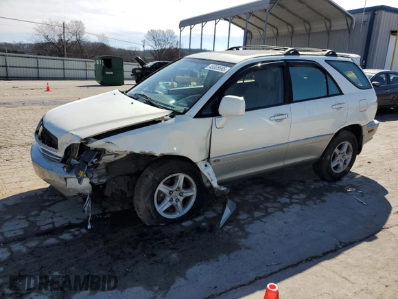 2002 Lexus RX 300 with VIN JTJHF10UX20286711, listed as a Copart auction lot 45305695 with 271,025 mi miles and Salvage Title. Bid and sale history available at carsss.com. Image 1.