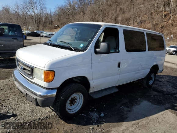 2007 Ford Econoline Passenger XL with VIN 1FBNE31L57DA12220, listed as a Copart auction lot 48890985 with Not Provided miles and Salvage Title. Bid and sale history available at carsss.com. Image 1.