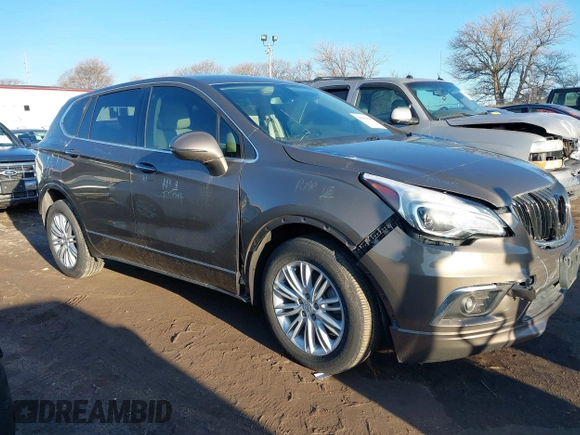 2017 Buick Envision Preferred with VIN LRBFXCSA8HD102999, listed as a IAAI auction lot 38986358 with 58,900 mi miles and . Bid and sale history available at carsss.com. Image 1.