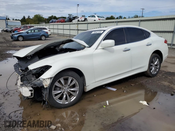 2013 Infiniti M37 with VIN JN1BY1AR0DM601088, listed as a Copart auction lot 73543164 with 215,014 mi miles and Salvage Title. Bid and sale history available at carsss.com. Image 1.
