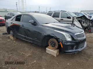 2016 Cadillac ATS-V with VIN 1G6AN5SYXG0153410, listed as a Copart auction lot 82428484 with 73,771 mi miles and Salvage Title. Bid and sale history available at carsss.com. Image 4.