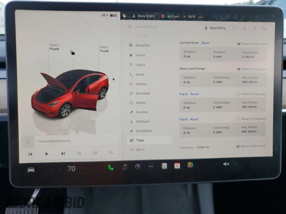 2022 Tesla Model Y Long Range z VIN 7SAYGDEE6NA019719, wystawiony jako Copart lot #52945125 z przebiegiem 9102 mil mil oraz Szkody całkowita. Historia ofert i sprzedaży dostępna na DreamBid. Obrazek 9.