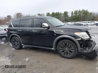 2017 Nissan Armada Platinum with VIN JN8AY2NF1H9302009, listed as a IAAI auction lot 40945027 with 97,008 mi miles. Bid and sale history available at carsss.com. Image 13.