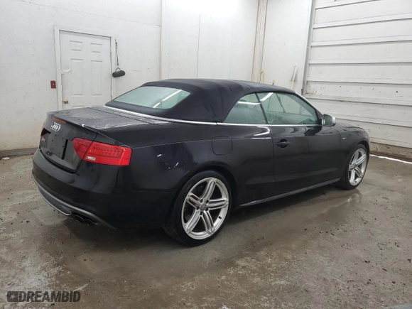 2013 Audi S5 Premium Plus with VIN WAUCGAFH7DN017346, listed as a Copart auction lot 85787924 with 119,684 mi miles and Salvage Title. Bid and sale history available at carsss.com. Image 3.