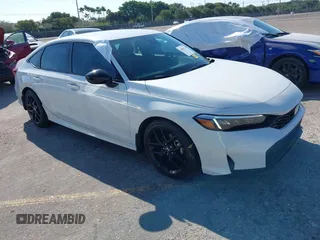 2025 Honda Civic Sport with VIN 2HGFE2F50SH544704, listed as a IAAI auction lot 41881525 with 2,954 mi miles and . Bid and sale history available at DreamBid. Image 1.