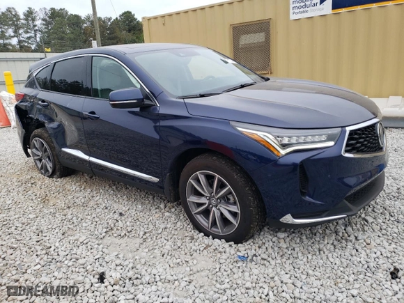 2023 Acura RDX w/Technology Package with VIN 5J8TC1H56PL004171, listed as a Copart auction lot 77411724 with 14,743 mi miles and Salvage Title. Bid and sale history available at carsss.com. Image 4.