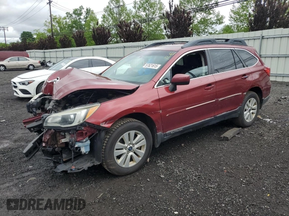 2015 Subaru Outback Premium z VIN 4S4BSACC6F3298054, wystawiony jako Copart lot #57621615 z przebiegiem Nie podano mil oraz Szkoda całkowita • Salvage title. Historia ofert i sprzedaży dostępna na DreamBid. Obrazek 1.