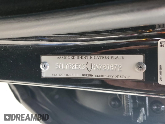 2019 Land Rover Range Rover Velar S with VIN SALYB2EX3KA780872, listed as a Copart auction lot 52101475 with 45,803 mi miles and Clean Title. Bid and sale history available at carsss.com. Image 12.