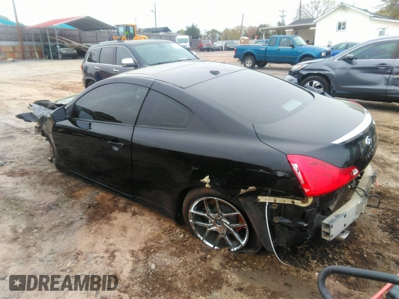 2008 Infiniti G37 Coupe Journey with VIN JNKCV64E18M109061, listed as a IAAI auction lot 41933554 with Not Provided miles. Bid and sale history available at carsss.com. Image 3.