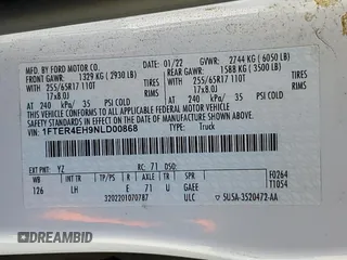 2022 Ford Ranger XL with VIN 1FTER4EH9NLD00868, listed as a Copart auction lot 45532395 with 135,277 mi miles and Salvage Title. Bid and sale history available at carsss.com. Image 12.