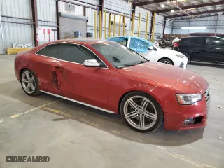 2013 Audi S5 Premium Plus with VIN WAUGGAFR2DA017479, listed as a Copart auction lot 54234015 with 137,237 mi miles and Salvage Title. Bid and sale history available at carsss.com. Image 4.