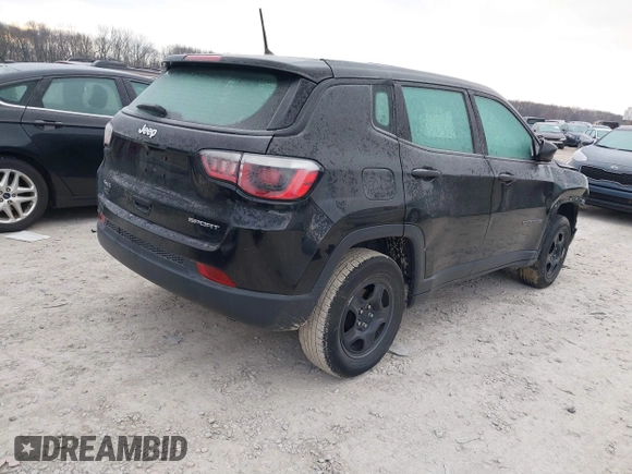 2017 Jeep Compass Sport with VIN 3C4NJDAB3HT628675, listed as a IAAI auction lot 40987530 with 92,254 mi miles and . Bid and sale history available at DreamBid. Image 4.