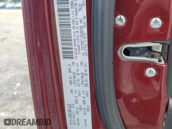 2016 Ram 2500 with VIN 3C6TR5KT1GG306709, listed as a Copart auction lot 72763414 with 102,630 mi miles and Salvage title. Bid and sale history available at DreamBid. Image 12.