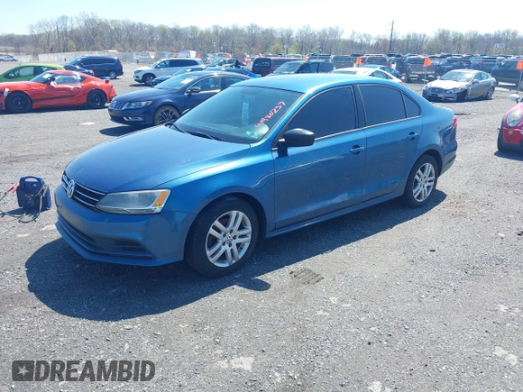 2015 Volkswagen Jetta Sedan 2.0L S with VIN 3VW2K7AJ9FM216984, listed as a IAAI auction lot 41980257 with 139,542 mi miles. Bid and sale history available at carsss.com. Image 2.