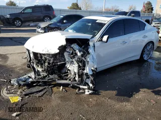 2020 Infiniti Q50 with VIN JN1EV7AR6LM250968, listed as a Copart auction lot 48635185 with 32,402 mi miles and Salvage Title. Bid and sale history available at DreamBid. Image 1.