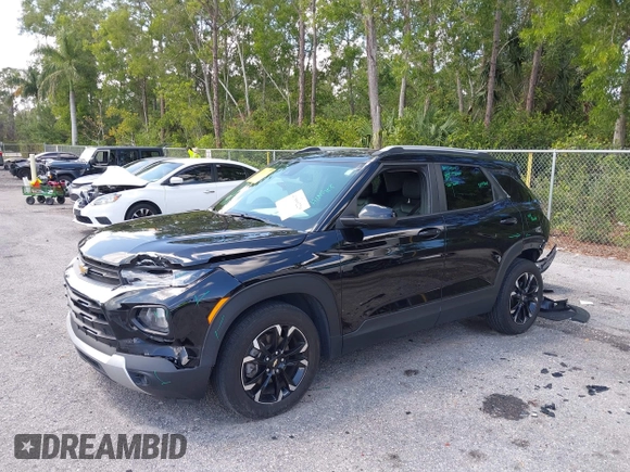 2021 Chevrolet TrailBlazer LT with VIN KL79MPSL0MB026231, listed as a IAAI auction lot 41889229 with 75,516 mi miles. Bid and sale history available at carsss.com. Image 2.