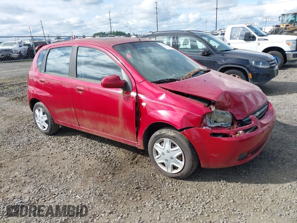 2008 Chevrolet Aveo LS with VIN KL1TD66658B037309, listed as a IAAI auction lot 42119661 with Not Provided miles and . Bid and sale history available at DreamBid. Image 1.
