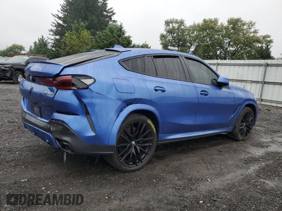 2020 BMW X6 M50i with VIN 5UXCY8C07L9B45473, listed as a Copart auction lot 73403164 with 0 mi miles and Salvage Title. Bid and sale history available at carsss.com. Image 3.