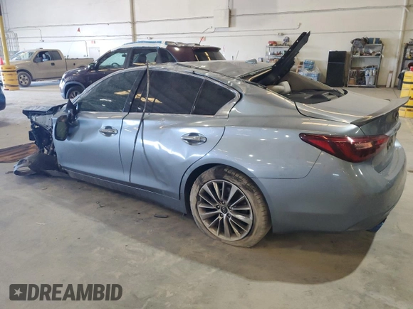 2018 Infiniti Q50 3.0t LUXE with VIN JN1EV7AP4JM364883, listed as a Copart auction lot 51528925 with 0 mi miles and Salvage Title. Bid and sale history available at carsss.com. Image 2.