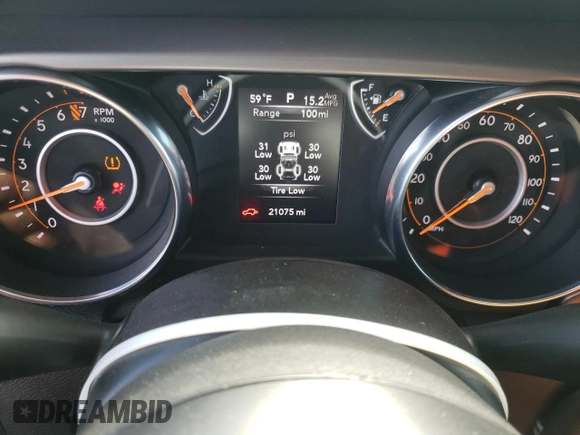 2020 Jeep Wrangler Willys z VIN 1C4GJXAG7LW260669, wystawiony jako Copart lot #57472685 z przebiegiem 21 075 mil mil oraz Szkoda całkowita • Salvage title. Historia ofert i sprzedaży dostępna na DreamBid. Obrazek 9.