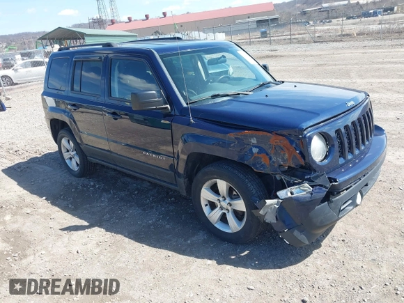 2014 Jeep Patriot Latitude with VIN 1C4NJRFB0ED760607, listed as a IAAI auction lot 41846134 with 136,041 mi miles. Bid and sale history available at carsss.com. Image 1.