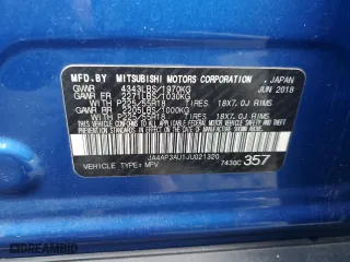 2018 Mitsubishi Outlander Sport ES 2.0 with VIN JA4AP3AU1JU021320, listed as a Copart auction lot 45127225 with 124,040 mi miles and Salvage Title. Bid and sale history available at carsss.com. Image 15.